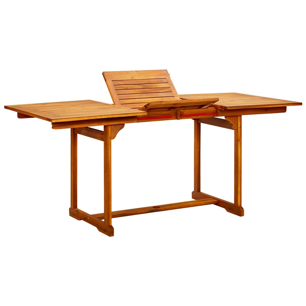 Tavolo Da Pranzo Per Esterni (150-200)X100X75Cm Massello Acacia
