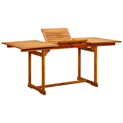 Tavolo Da Pranzo Per Esterni (150-200)X100X75Cm Massello Acacia