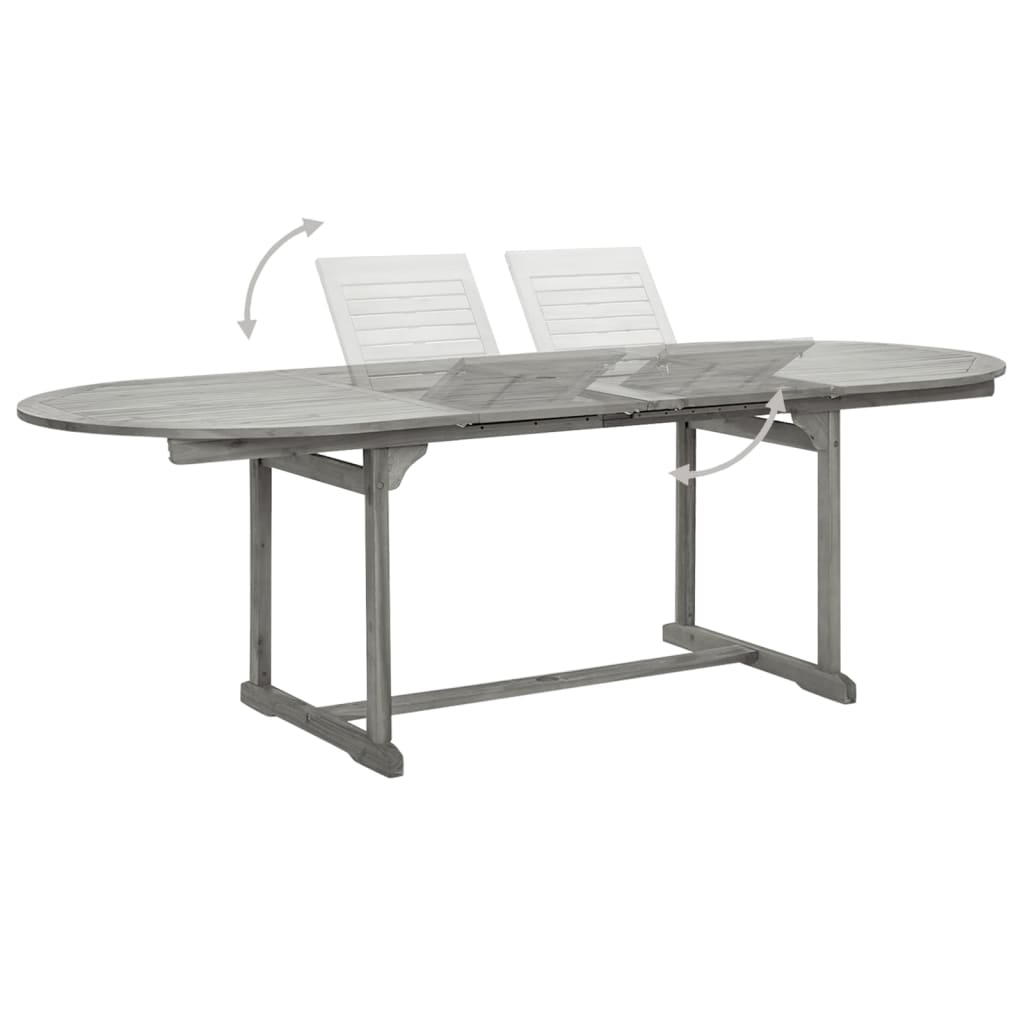 Tavolo Da Pranzo Per Esterni (160-240)X100X75Cm Massello Acacia