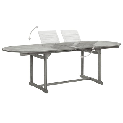 Tavolo Da Pranzo Per Esterni (160-240)X100X75Cm Massello Acacia