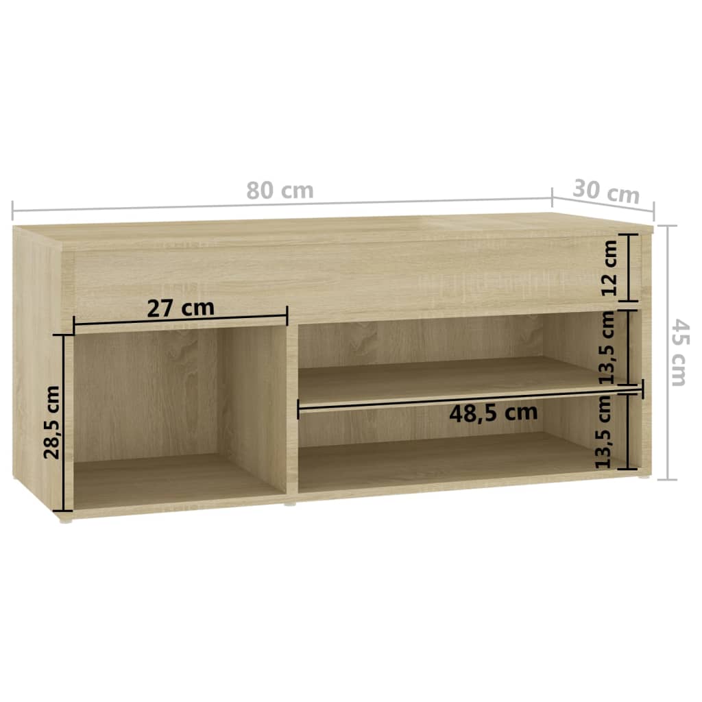 Panca Portascarpe 103X30X54,5 Cm In Truciolato