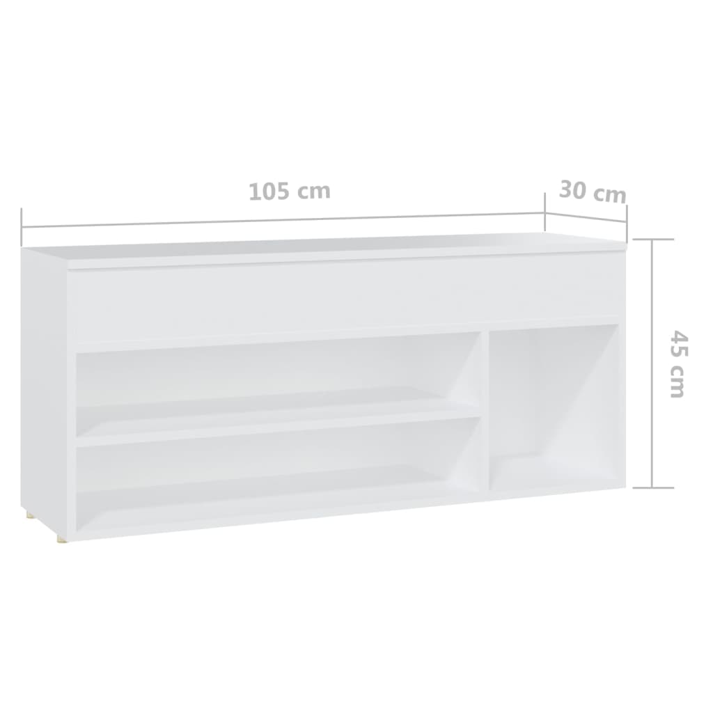 Panca Portascarpe 105X30X45 Cm In Truciolato