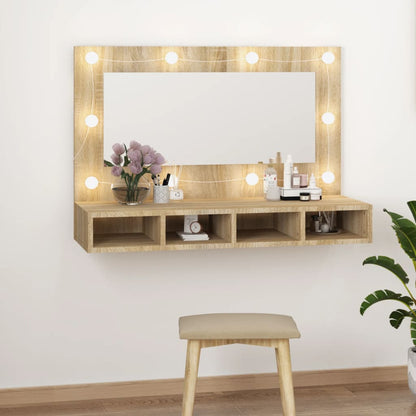 Mobile A Specchio Con Led 90X31,5X62 Cm