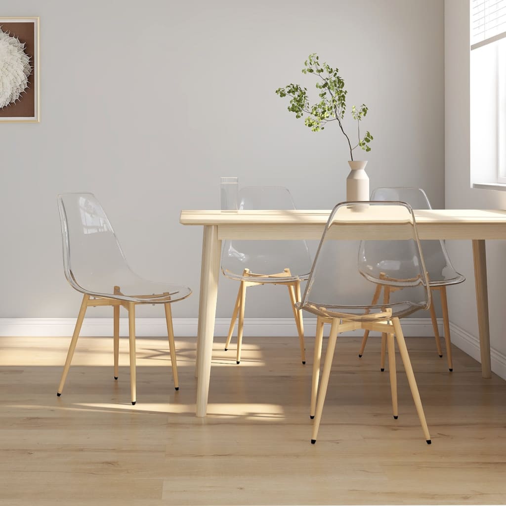 Sedie Da Pranzo 6 Pz Trasparenti In Pet
