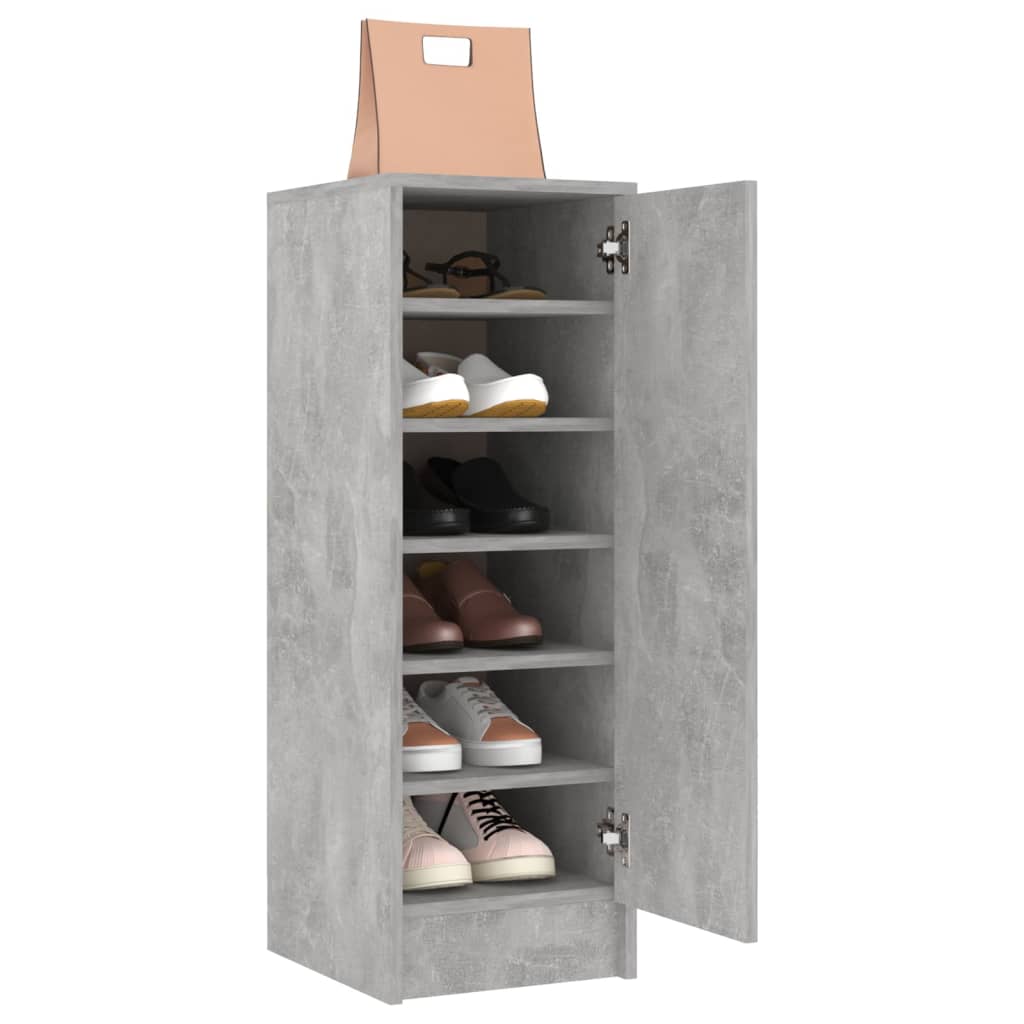 Scarpiera 32X35X92 Cm In Truciolato Grigio Cemento