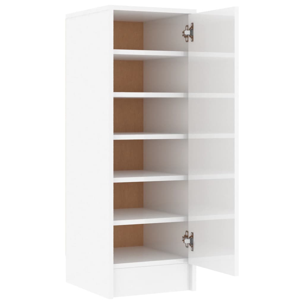 Scarpiera 32X35X92 Cm In Truciolato Bianco Lucido