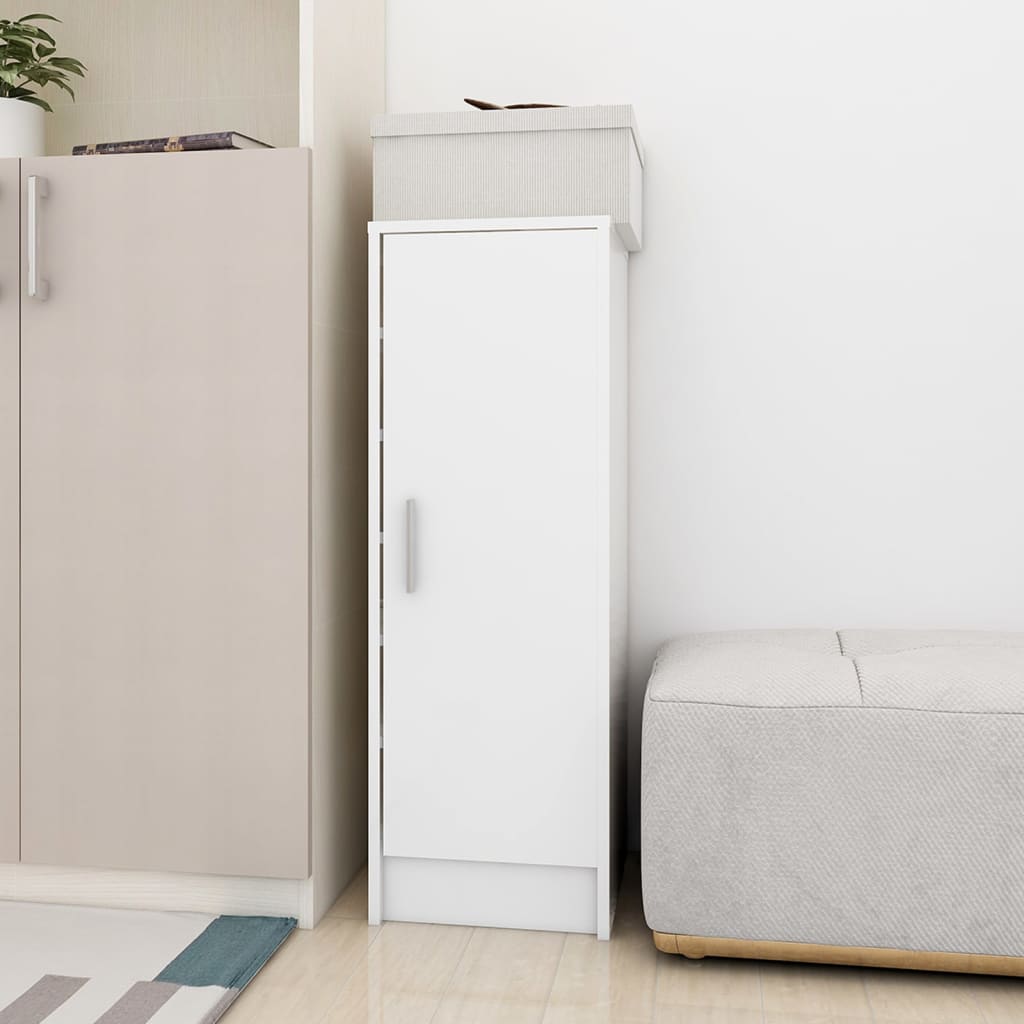 Scarpiera 32X35X92 Cm In Truciolato Bianco Lucido