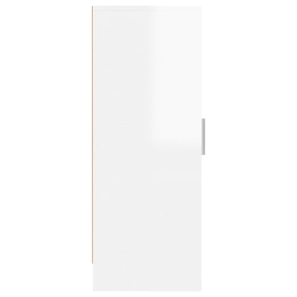 Scarpiera 32X35X92 Cm In Truciolato Bianco Lucido