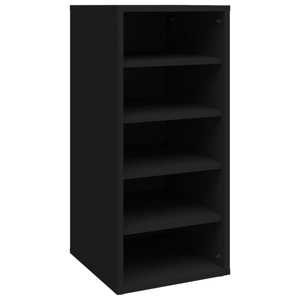 Scarpiera Nera 31,5X35X70 Cm In Truciolato Nero