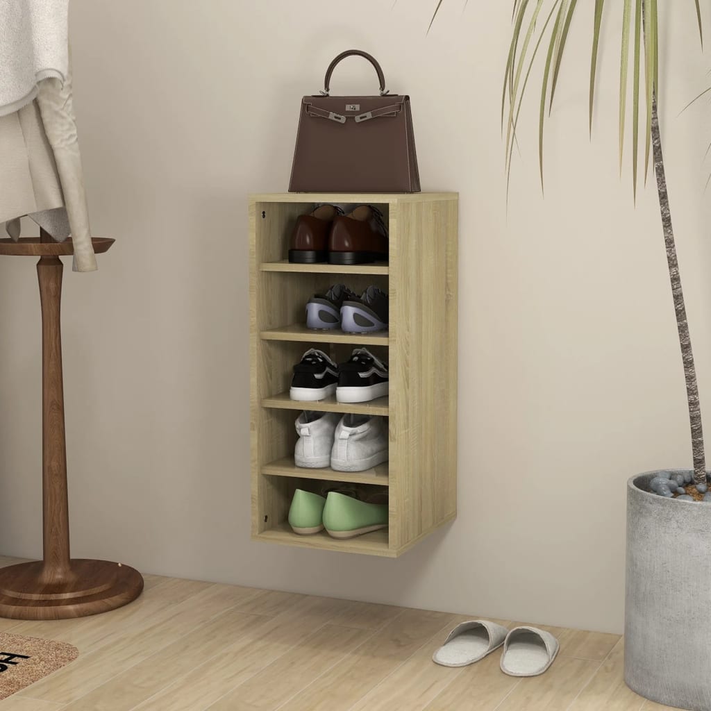 Scarpiera 31,5X35X90 Cm In Truciolato Rovere Sonoma