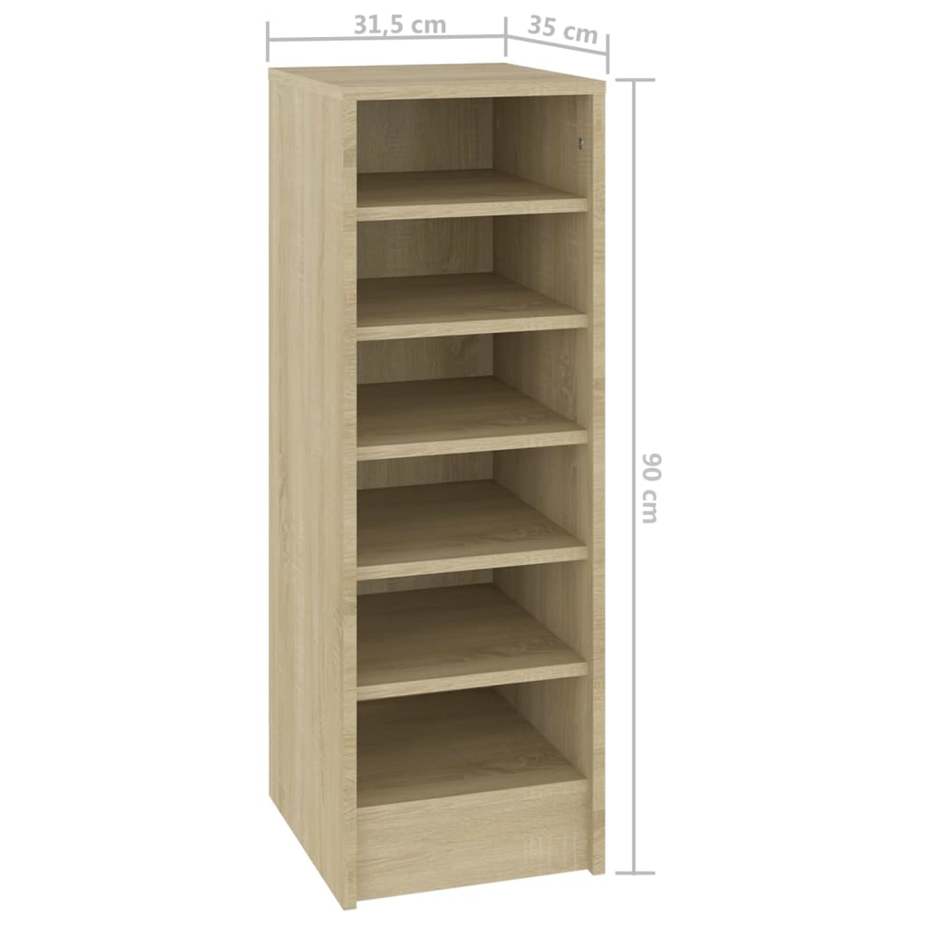 Scarpiera 31,5X35X90 Cm In Truciolato Rovere Sonoma