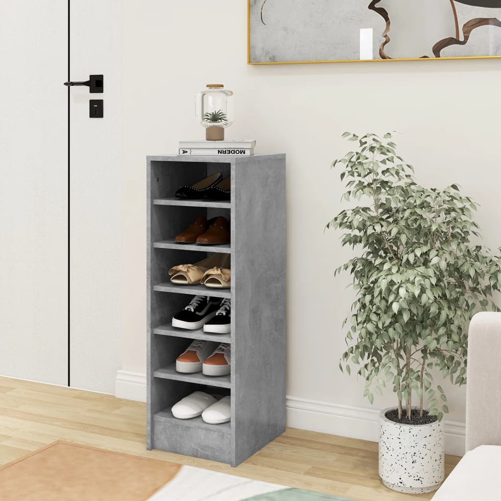 Scarpiera 32X35X92 Cm In Truciolato Grigio Cemento