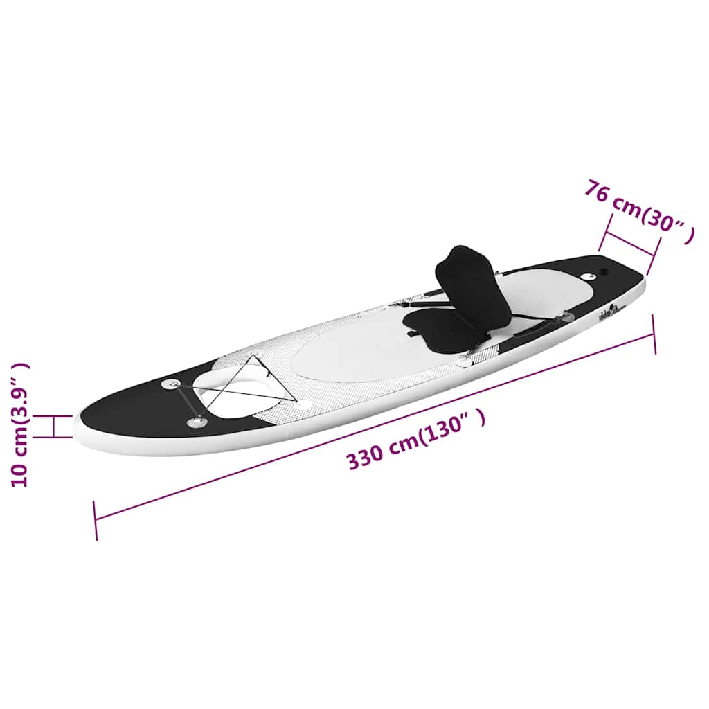 Set Tavola Sup Gonfiabile Nera