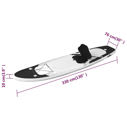 Set Tavola Sup Gonfiabile Nera