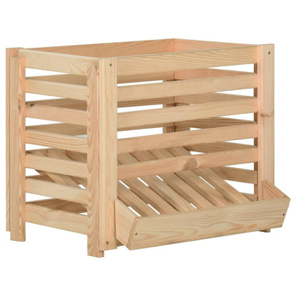 Cassetta Porta Patate In Legno Massello Di Pino