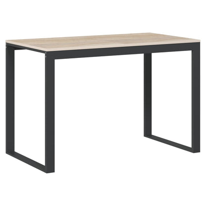 Scrivania Computer Nera E Rovere 110X60X73 Cm Legno Multistrato