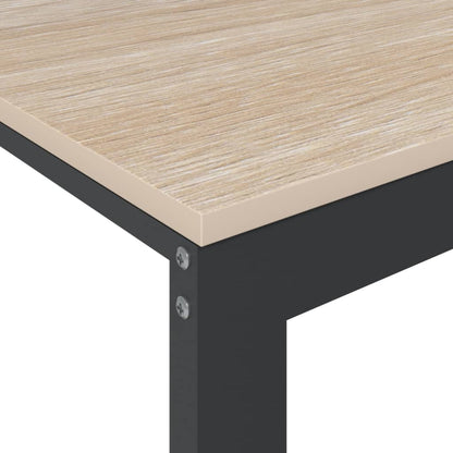 Scrivania Computer Nera E Rovere 110X60X73 Cm Legno Multistrato
