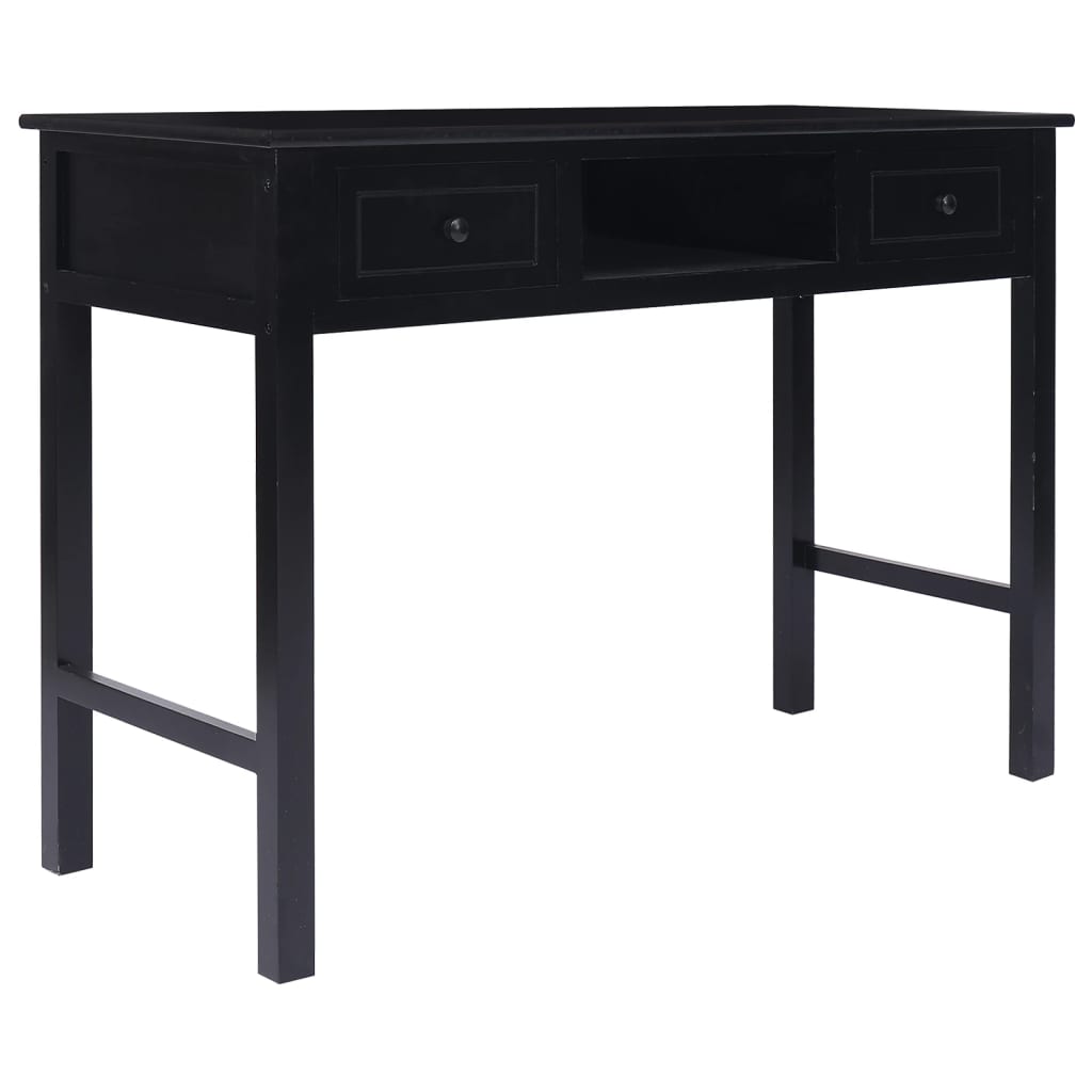 Scrivania Bianca 108X45X76 Cm In Legno Massello Di Paulownia