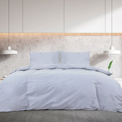 Set Copripiumino 140X200 Cm In Microfibra Leggera Grigio