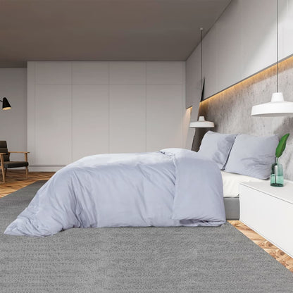 Set Copripiumino 140X200 Cm In Microfibra Leggera Grigio