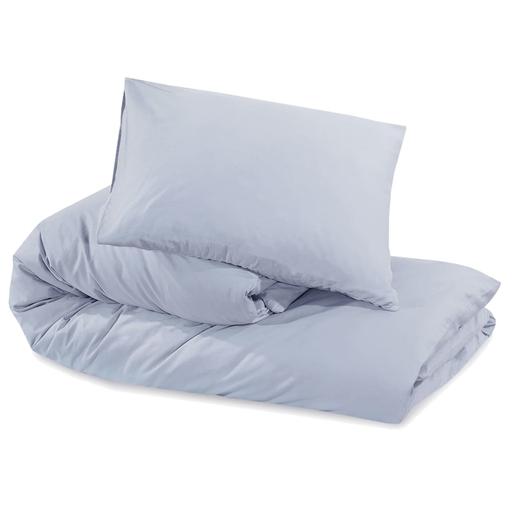 Set Copripiumino 140X200 Cm In Microfibra Leggera Grigio