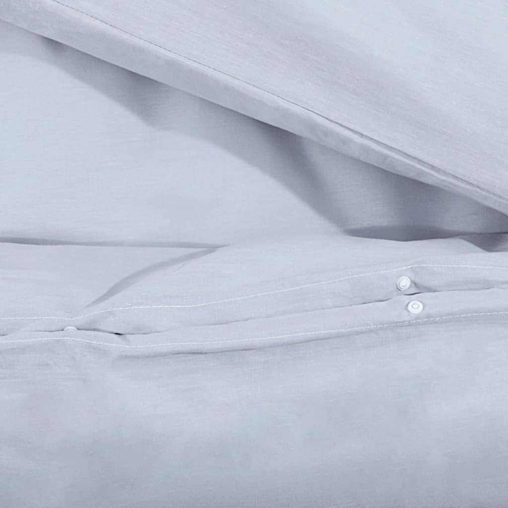 Set Copripiumino 140X200 Cm In Microfibra Leggera Grigio
