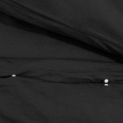 Set Copripiumino 140X200 Cm In Microfibra Leggera Nero