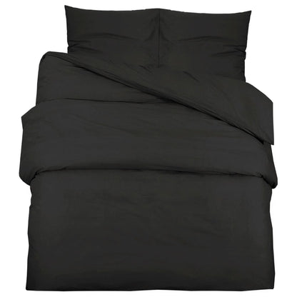 Set Copripiumino 200X220 Cm In Microfibra Leggera Nero