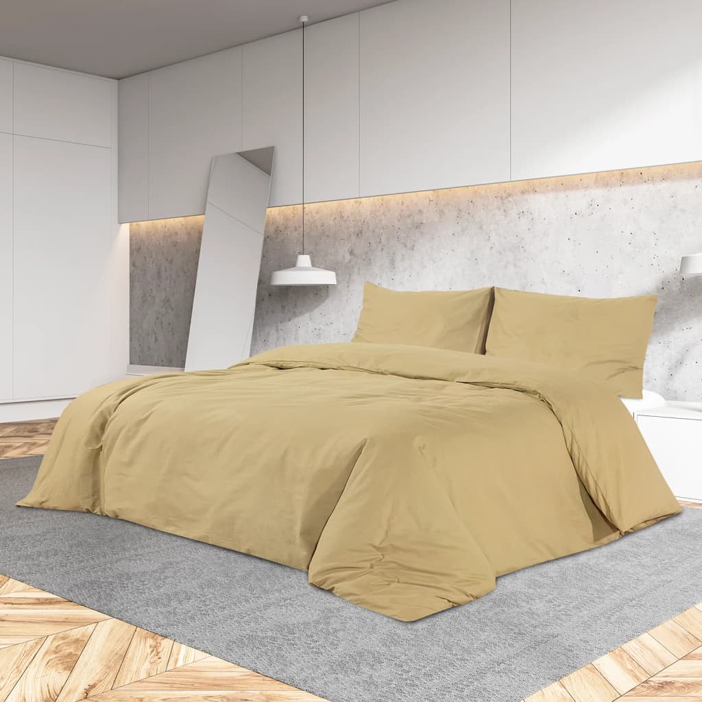 Set Copripiumino Tortora 140X200 Cm In Microfibra Leggera Talpa