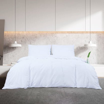 Set Copripiumino 140X200 Cm In Microfibra Leggera Bianco