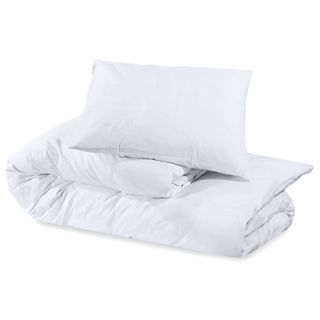 Set Copripiumino 140X200 Cm In Microfibra Leggera Bianco