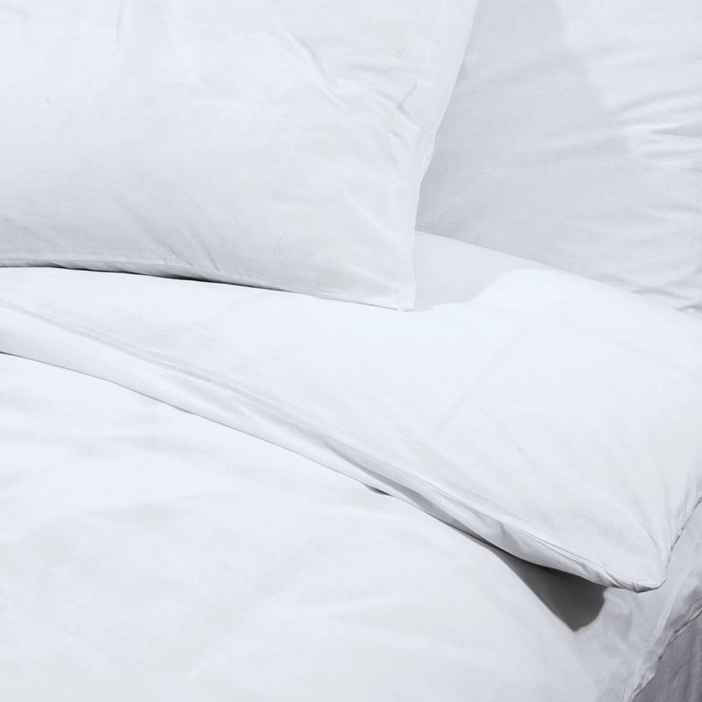 Set Copripiumino 200X200 Cm In Microfibra Leggera Bianco