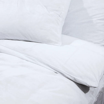 Set Copripiumino 200X200 Cm In Microfibra Leggera Bianco