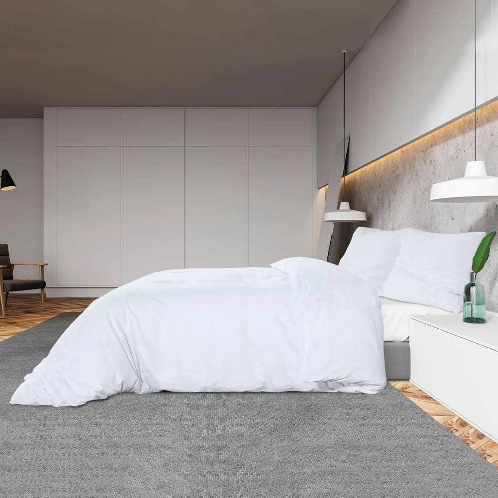 Set Copripiumino 140X200 Cm In Microfibra Leggera Bianco