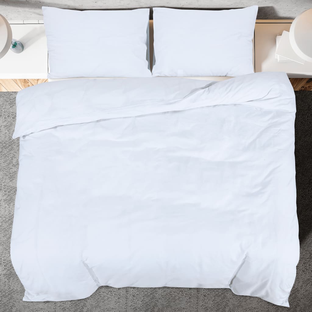 Set Copripiumino 140X200 Cm In Microfibra Leggera Bianco