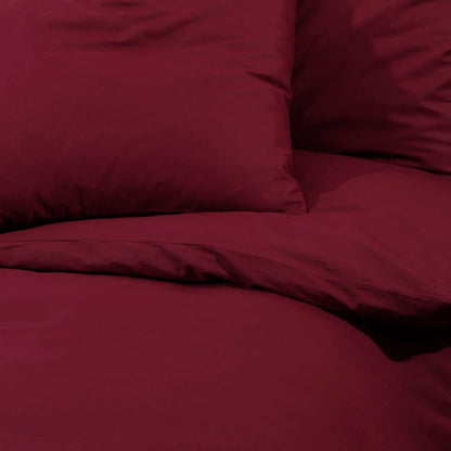 Set Copripiumino Bordeaux 135X200 Cm In Microfibra Leggera Rosso