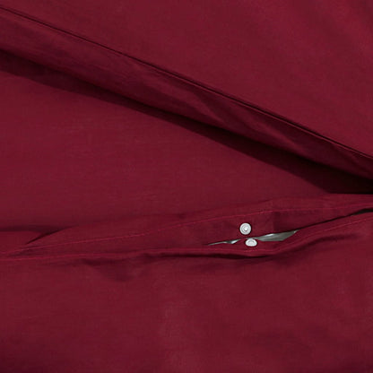 Set Copripiumino Bordeaux 135X200 Cm In Microfibra Leggera Rosso