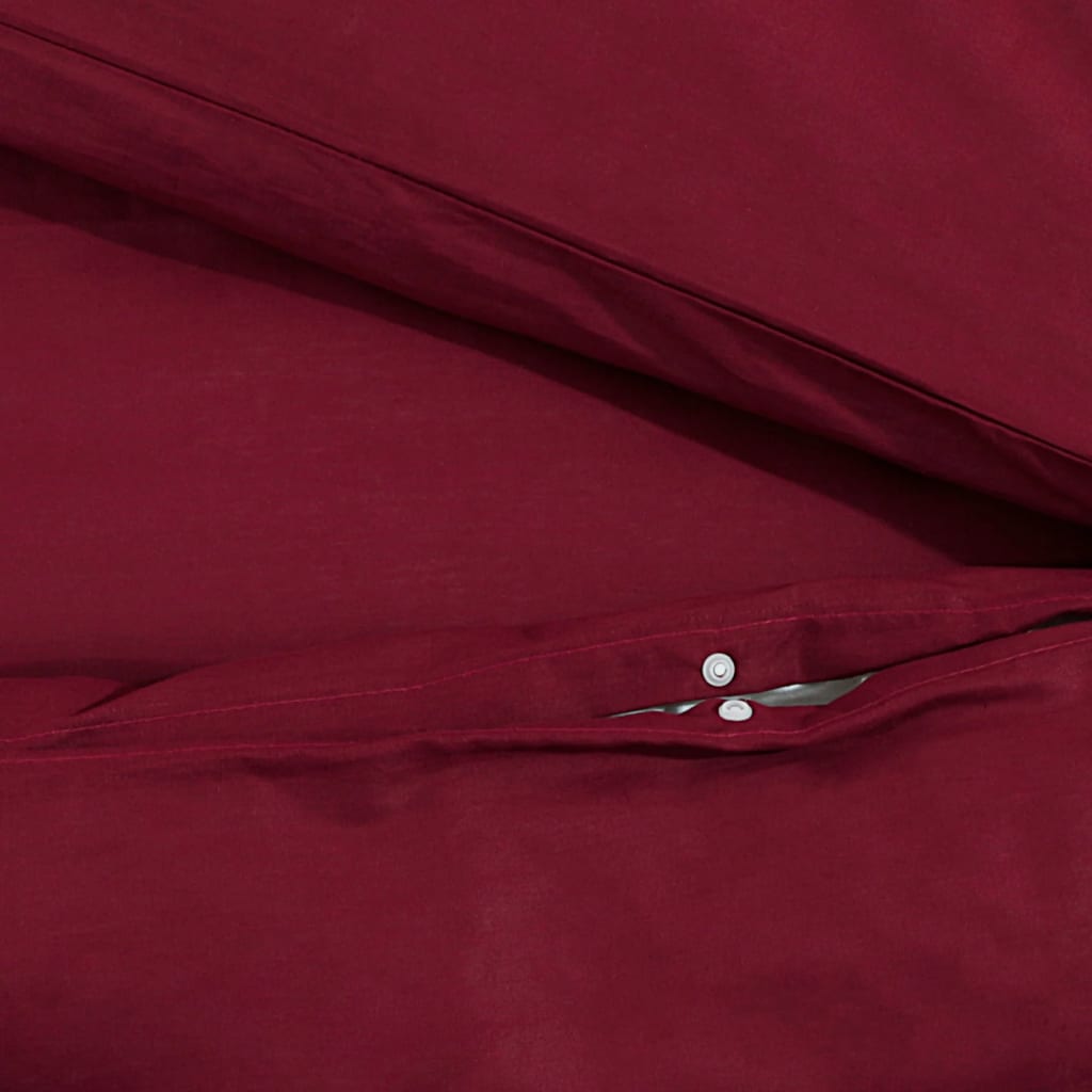 Set Copripiumino Bordeaux 140X200 Cm In Microfibra Leggera Rosso