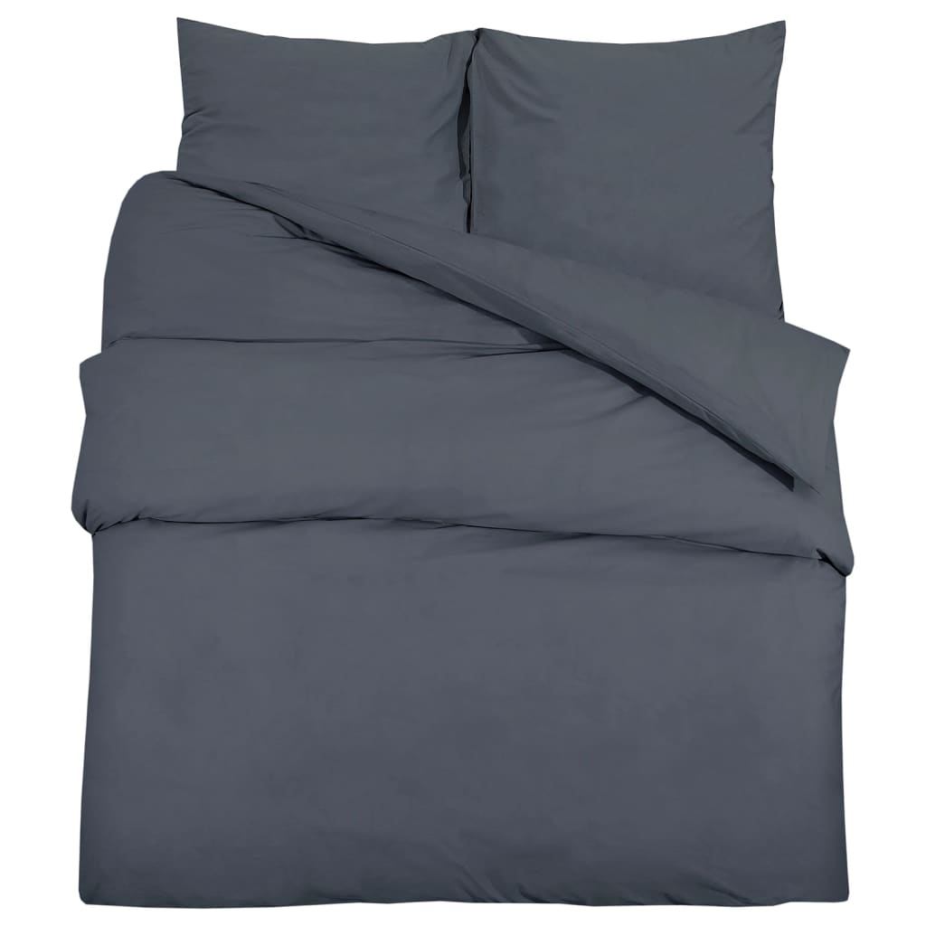 Set Copripiumino 260X240 Cm In Cotone Antracite