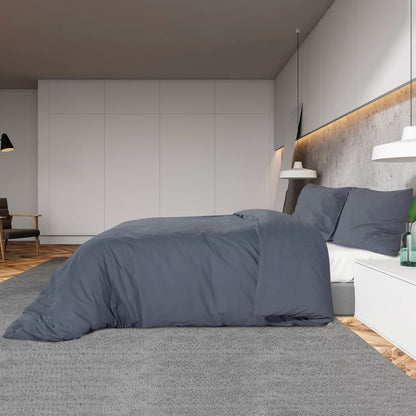 Set Copripiumino 260X240 Cm In Cotone Antracite