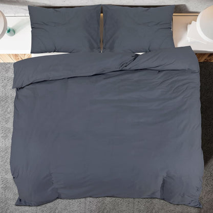 Set Copripiumino 260X240 Cm In Cotone Antracite