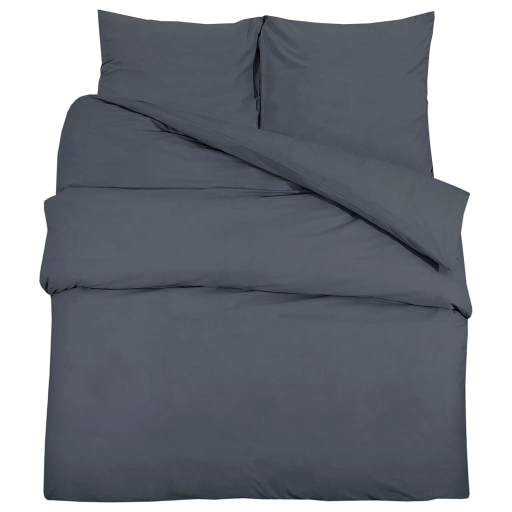 Set Copripiumino 200X200 Cm In Cotone Antracite
