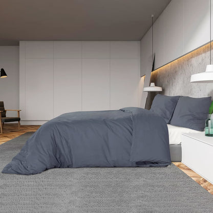 Set Copripiumino 200X200 Cm In Cotone Antracite