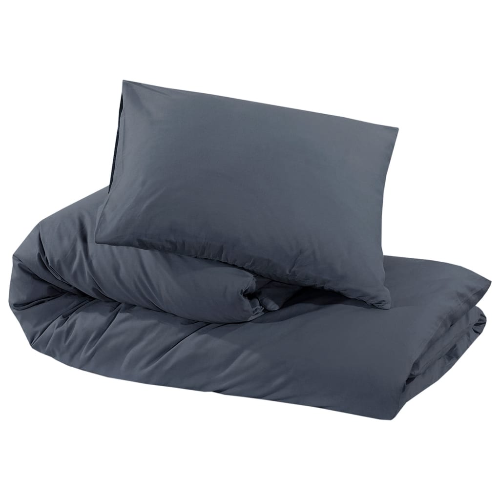 Set Copripiumino 200X200 Cm In Cotone Antracite