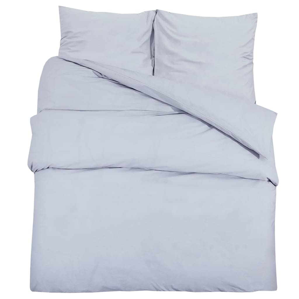 Set Copripiumino 260X240 Cm In Cotone Grigio