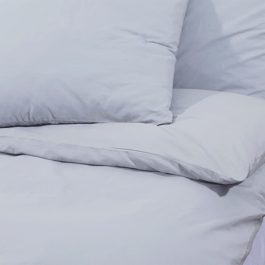 Set Copripiumino 260X240 Cm In Cotone Grigio