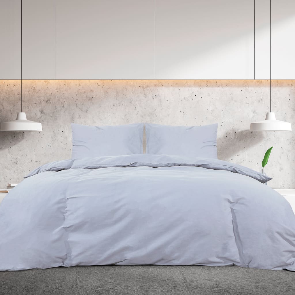 Set Copripiumino 260X220 Cm In Cotone Grigio