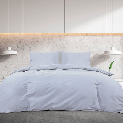 Set Copripiumino 260X220 Cm In Cotone Grigio