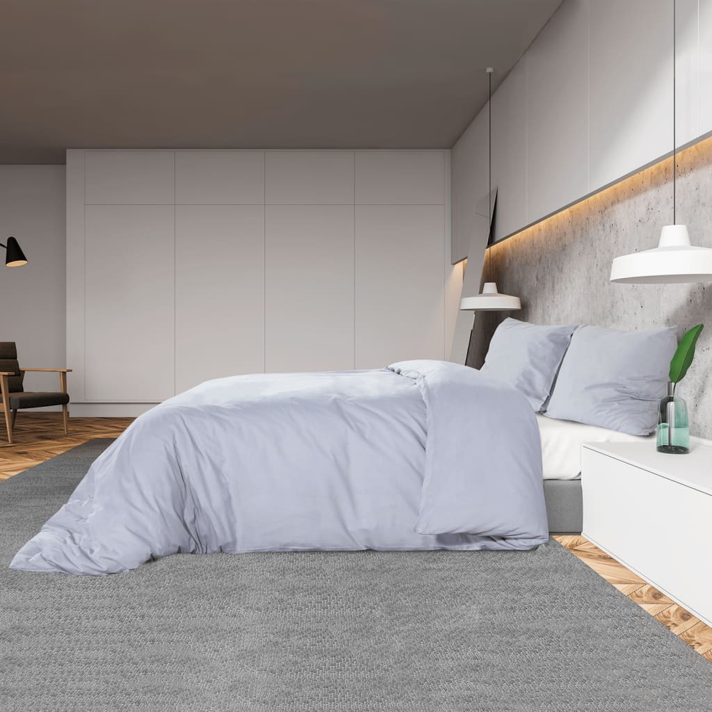 Set Copripiumino 260X220 Cm In Cotone Grigio