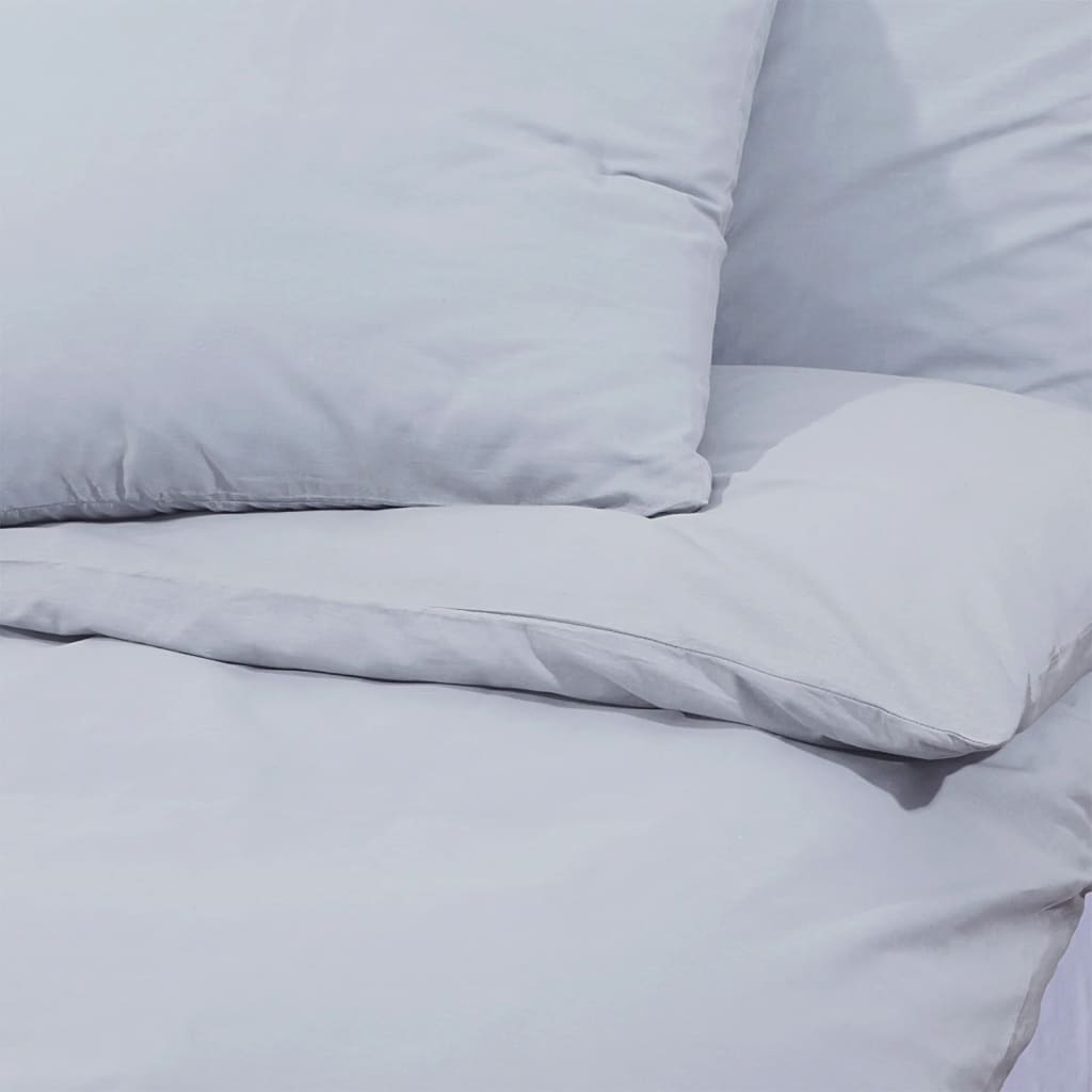 Set Copripiumino 260X220 Cm In Cotone Grigio